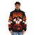 Honk Puffer Jacket featuring a gaming goose graphic for gamers and geeks - men front
