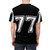 Custom printed Number 77 sports jersey t-shirt - men back