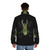 Stag beetle puffer jacket with zentangle-inspired, whimsical design - men back