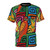Vibrant traditional mola pattern design from Panama featured on a high-quality t-shirt.