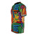 Vibrant traditional mola pattern design from Panama featured on a high-quality t-shirt. - men left