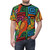 Vibrant traditional mola pattern design from Panama featured on a high-quality t-shirt. - men front