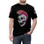 Vibrant mohawk skull graphic t-shirt with psychedelic, tribal-inspired colors and patterns - men front
