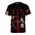 Neon Genesis Evangelion inspired graphic tee with mecha and anime character designs