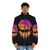 Hex Crypto Shining City Puffer Jacket with Hexagon Design - men front