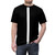 Retro 60s mod pattern black and white graphic t-shirt - men front
