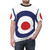 Vibrant pop art design t-shirt featuring mod fashion and 1960s style elements - men front