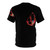 T-shirt featuring echocardiography-inspired art design representing mitral valve regurgitation - Back