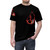 T-shirt featuring echocardiography-inspired art design representing mitral valve regurgitation - men front