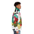 Puffer jacket with Kandinsky-style abstract circles design - men side right
