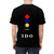 Classic 3DO company logo printed on a high-quality all-over print t-shirt - men back
