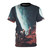 Retro future surreal collage t-shirt featuring a vintage-inspired space exploration design with planets, stars, and a sense of nostalgia.