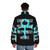 The Artist Music Quote Puffer Jacket featuring a stylish design and musical quotes - men back