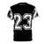Sports jersey with the number 23 design on a t-shirt