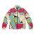 Gundam Tanaka inspired puffer jacket with anime character silhouette design