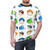 Illustration of maplestory-inspired mushroom, snail, and slime characters on a t-shirt - men front