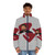 Star Trek TNG themed puffer jacket with Enterprise and Riker design - men front