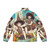 Spring Wytte Twins Puffer Jacket featuring cute anime-inspired siblings in colorful floral design - Back
