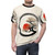 Minimalist design featuring an enso circle and bonsai tree on a canvas-style t-shirt. - men front