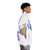 Gryphon puffer jacket with colorful abstract art silhouette - men side right