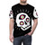 Artistic abstract skull design with third eye on all-over printed t-shirt - men front