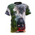 Vintage steam locomotive graphic on a high-quality t-shirt for train lovers