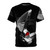 Black t-shirt featuring a high contrast, low key design inspired by the 1957 Chevrolet Bel Air, a classic American car.