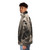 Monochromatic puffer jacket with a grizzly bear design - men side left