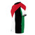 A stylish t-shirt featuring the flag of Palestine and a peace sign design. - men left
