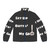 Grim Fandango retro puffer jacket featuring high contrast pixel art design