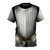 T-shirt featuring a stylized 17th century cuirass design