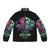 Spiritual Battle Puffer Jacket with anime-inspired 90s pixelart design