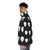 Oban Star Racers-inspired puffer jacket with anime graphics and racing theme - men side left