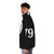 Number 79 White Puffer Jacket with sports team and birthday designs - men side left
