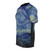 Starry Night inspired graphic t-shirt featuring the iconic painting by Vincent van Gogh - men left
