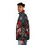 Spider Punk Puffer Jacket featuring a cool, comic-inspired design - men side left