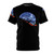 Starman in Tesla Roadster floating in space, custom printed t-shirt design