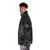 Spider web puffer jacket for Halloween and autumn - men side left