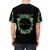 Midkorg Crisis inspired minimalist and organic t-shirt design with geometric patterns and nature elements. - men back