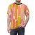 Colorful abstract mid century inspired t-shirt with a droplet pattern design - men front