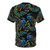 Embroidered t-shirt featuring a colorful peacock and floral pattern design - Back