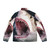 A 3D shark bite puffer jacket with a great white shark design - Back