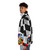 Speed Racer Checkered Flag Puffer Jacket, featuring the iconic Mach 5 and checkered flag design - men side left