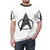 A black t-shirt featuring a space-themed design inspired by the Star Trek franchise. - men front