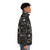 "Vintage speaker puffer jacket with geometric, cubist design" - men side right