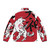 Puffer jacket featuring a sumi-e style illustration of the wolf god Amaterasu from the video game Okami - Back