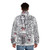 Shattered Wonderland Alice in Wonderland Puffer Jacket with whimsical fantasy design - men back