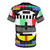 A t-shirt featuring a retro, high-contrast graphic design with a "standby" television transmission effect and glitch-inspired elements. - Back