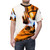 Futuristic mech battle t-shirt with sci-fi oil painting design - men front