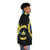 Gravity Falls Bill Cipher Zodiac Puffer Jacket featuring the iconic cipher and zodiac symbols from the popular animated TV series - men side right